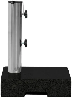 Parasolfod halvrund B45 x D28 x H8/30 cm sort