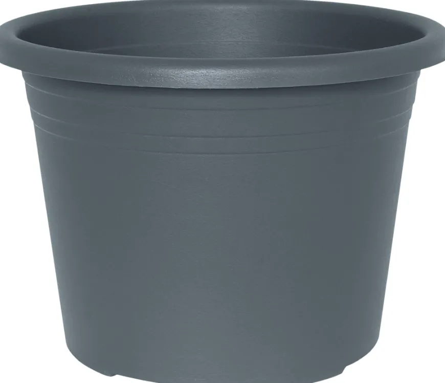 Potte Cylindro plast grå Ø25 cm