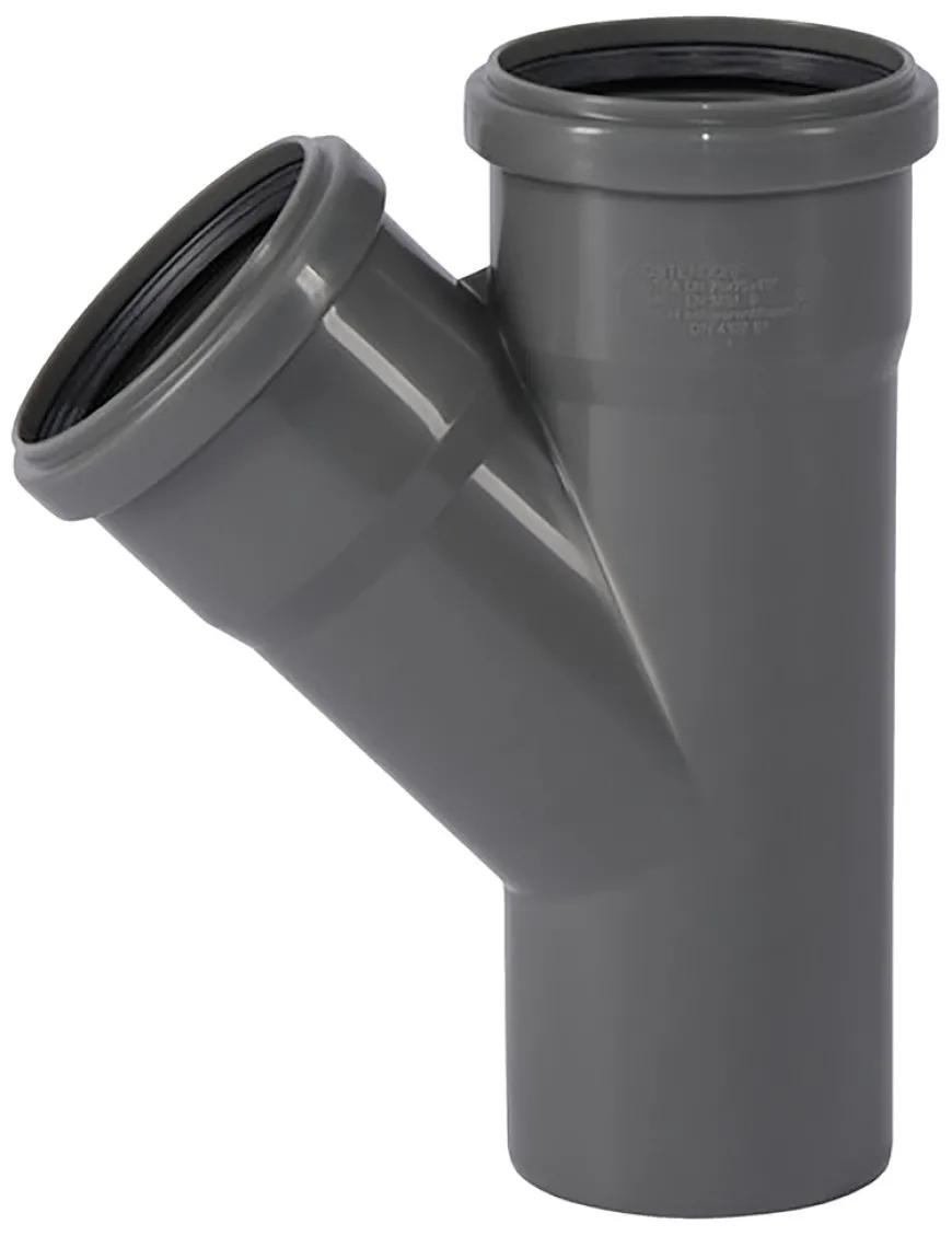 PP grenrør grå 75 mm x 45 gr