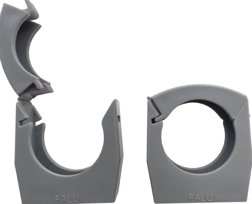 PP rørholder grå 32 mm 2-pk.