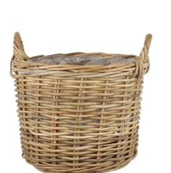 Rattankurv m/plast Ø38 cm
