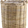 Rattankurv m/plast Ea Ø40 cm