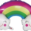 Regnbue folieballon 1 stk. B66 x H40 cm