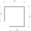 Samlemuffe 25 x 25 x 60 mm