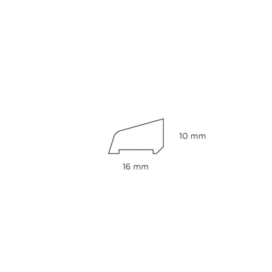 Sandliste plast koksgrå - 10 x 16 x 3000 mm