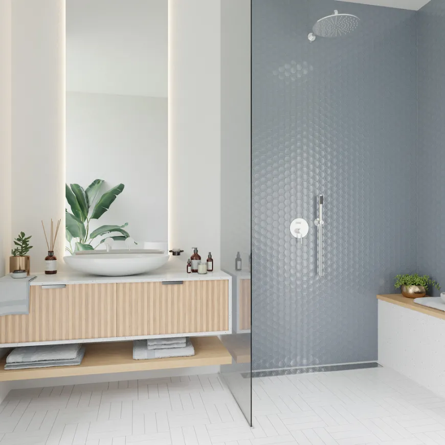 SCG Mosaik fliser sølvgrå 10 net (0,9 m²)