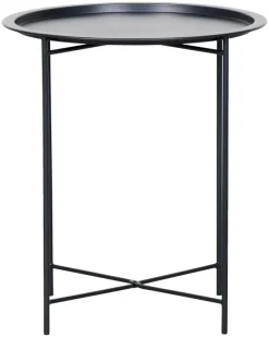 Sidebord Michigan Ø46,8 cm stål sort - Sunlife®