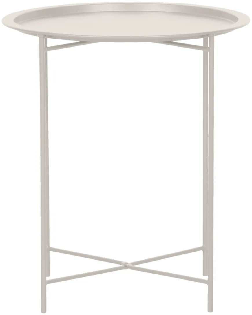 Sidebord Michigan stål sandy grey Ø46,8 cm - Sunlife®