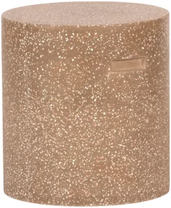 Skammel i brun terrazzo Ø37 x H40 cm