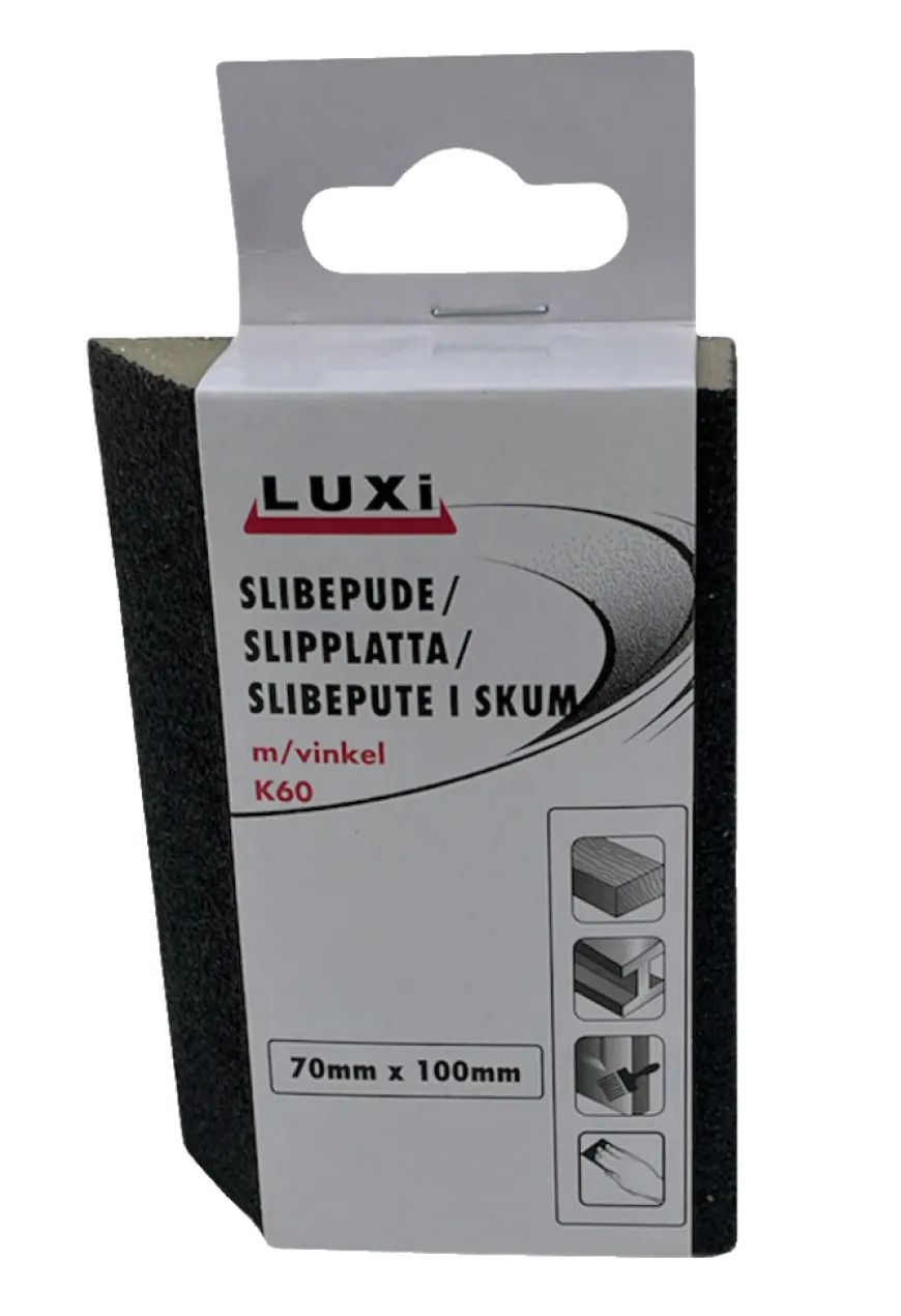 Slibepude m/vinkel korn 60, 70x100 mm - LUXI®