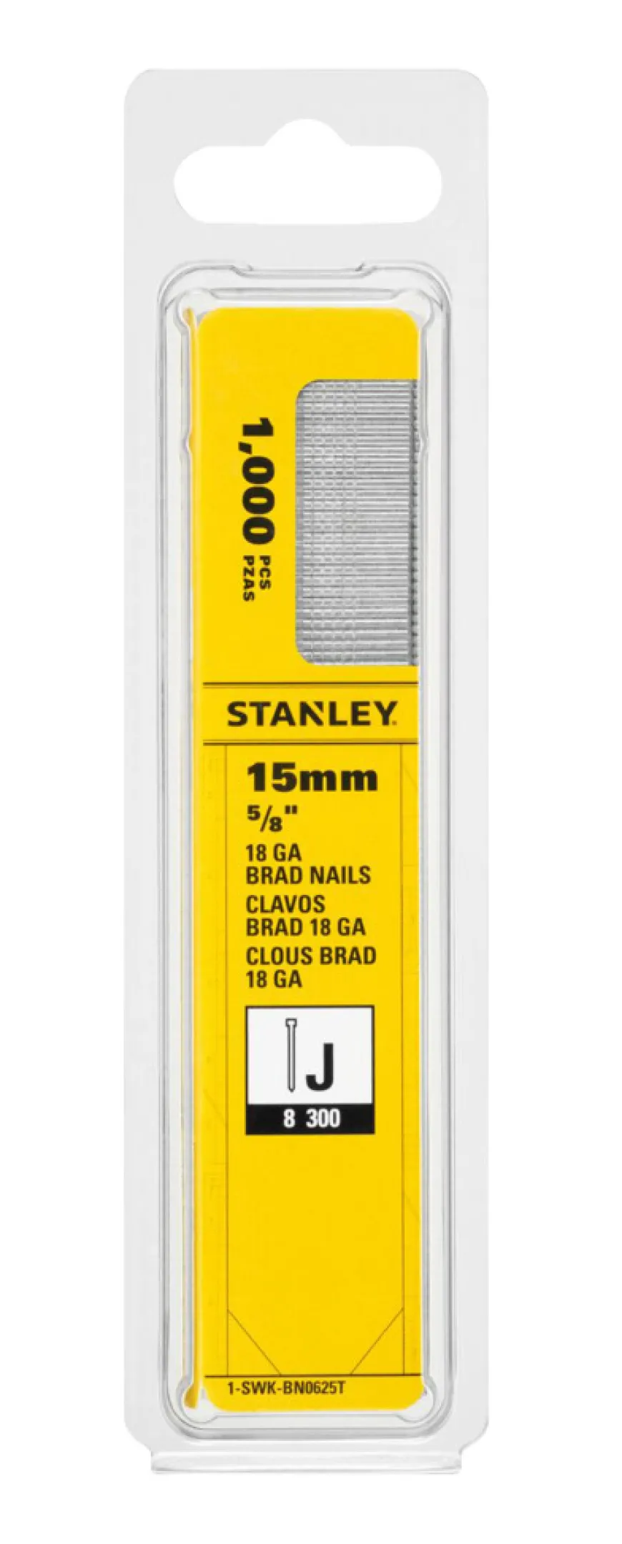 Stanley stiftsøm type J 15 mm 1000 stk.