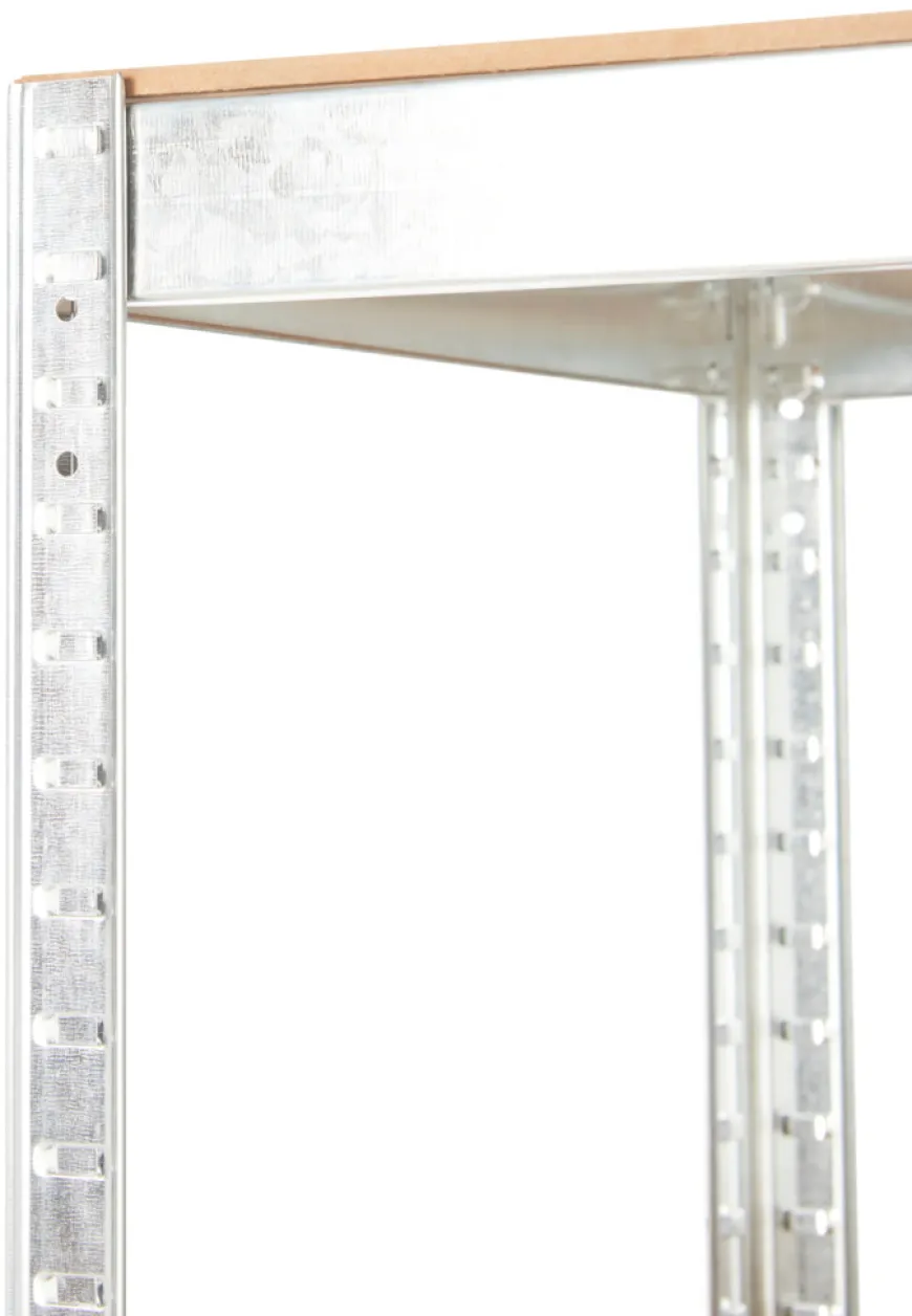 Stålreol galv. m/5 hylder - 120 x 180 x 45 cm