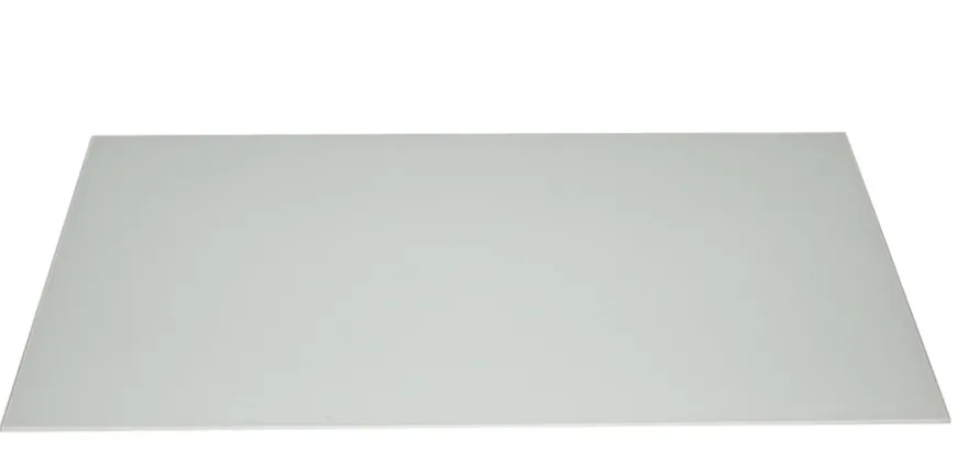 Stænkplade hvid glas firkantet 60 x 30 cm