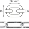 Svejst langleddet kæde 4 mm x 5 meter