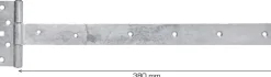 T-hængsel 380 mm galvaniseret