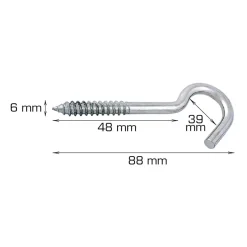 Tøjsnorskrog 88 mm - 2 stk.