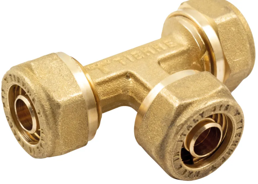 T-klemring til PEX-rør messing 15 x 15 x 15 mm
