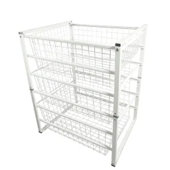 Trådreol m/3 skuffer hvid 63 x 43,5 x 54,5 cm - Homefixer
