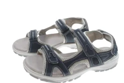Trekkingsandaler dame denimfarvet læder str. 39