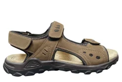 Trekkingsandaler herre brun læder str. 45