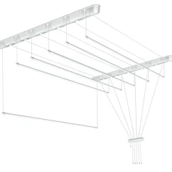 Tørrestativ m/snoretræk lofthængt 120 x 51 cm