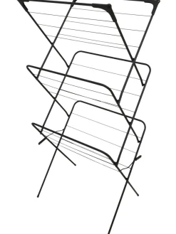 Tørrestativ sort 62 × 50 × 138 cm