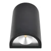 Udendørs væglampe LED aluminium/glas sort