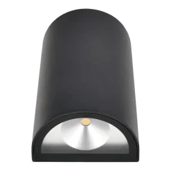 Udendørs væglampe LED aluminium/glas sort