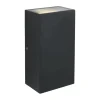 Udendørs væglampe LED aluminium/glas sort