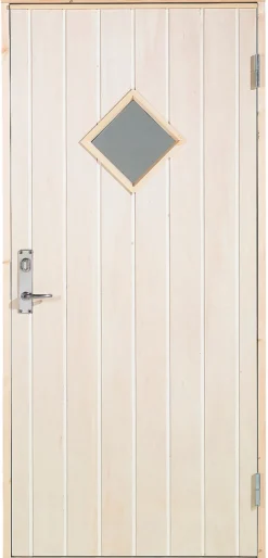 Udhusdør m/rude venstrehængt 94,8 x 205 cm