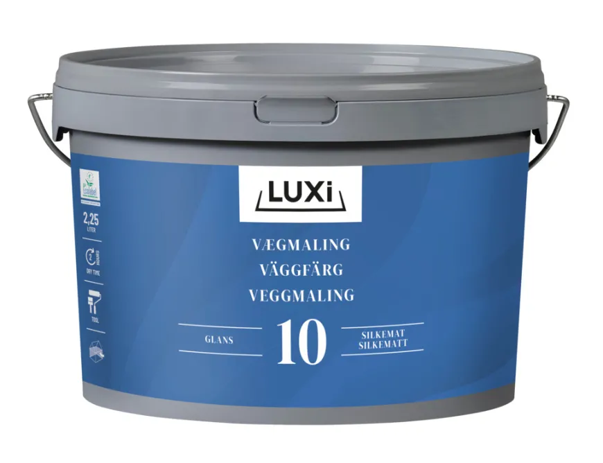 Vægmaling 10 sort 2,25 liter - LUXI®