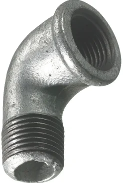 Vinkel galvaniseret 3/4" - muffe/nippel 90 gr.