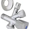 Vinkelventil med aftap 1/2" x 10 mm