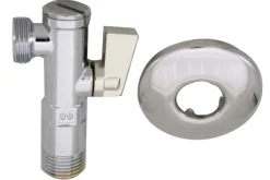 Vinkelventil med filter 1/2" x 1/2"