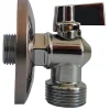 Vinkelventil 1/2" x 3/4" med kontraventil krom