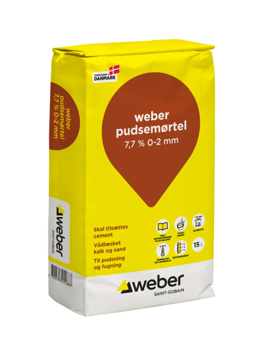 Weber strand-/pudsemørtel 7,7% - 15 liter